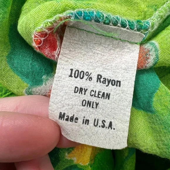 Vintage USA Button Down Floral Midi Dress Boho Slip Hippie Tropical White Lotus - Picture 5 of 6